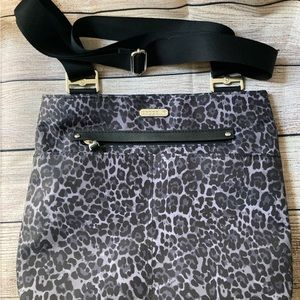 Baggallini Gray Leopard Crossbody Bag